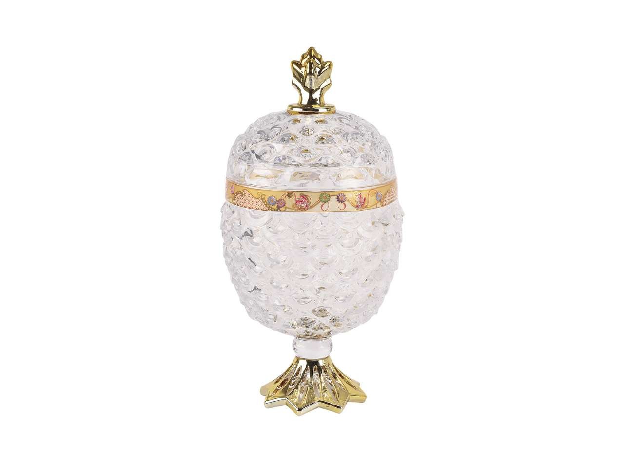 GLASS PINEAPPLE BIG VGC367L CANDY JAR (CAMELIA)